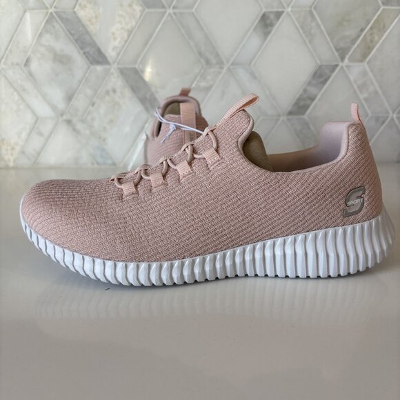 8.5 Charlize Pink Textile Padded Sole Slip On Lace Decor Pull Low Top Sneaker - Picture 10 of 15